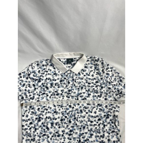 AG Mens Green Label Parkway Performance Regular Fit Polo Shirt Size L Floral - Picture 9 of 10